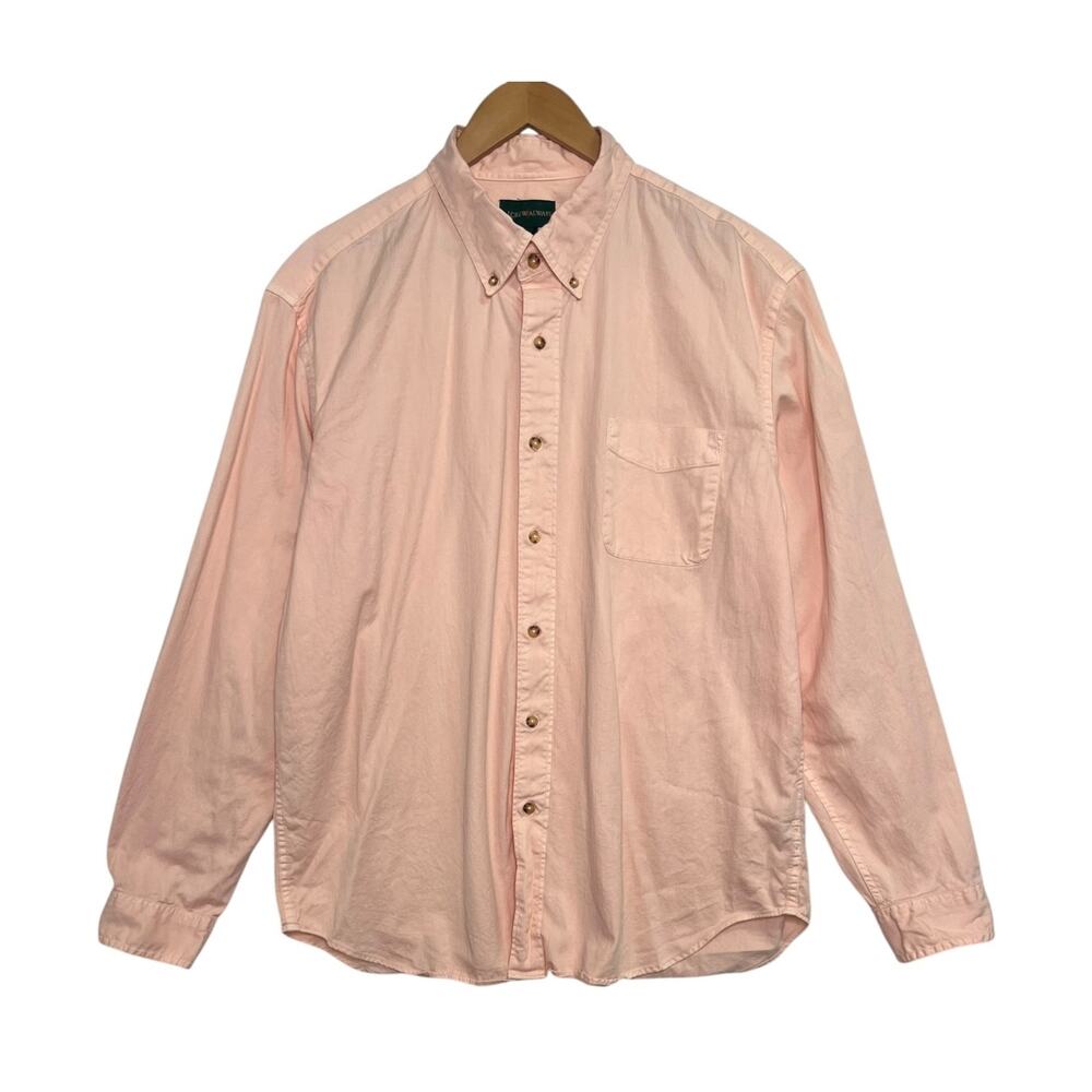 J Crew Always Oarsman Shirt Mens Extra Large Orange Peach Button Down Preppy
